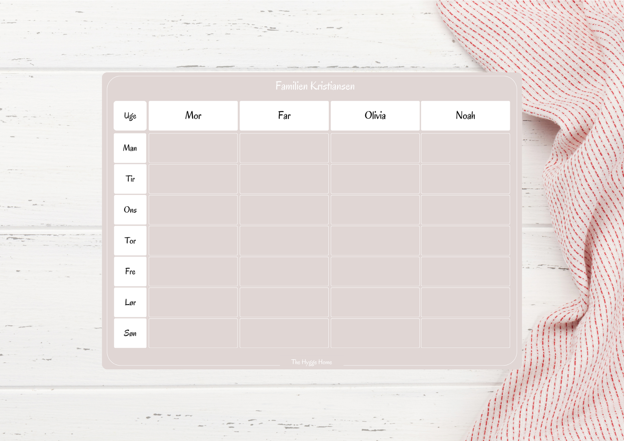 Weekly Planner - Medium