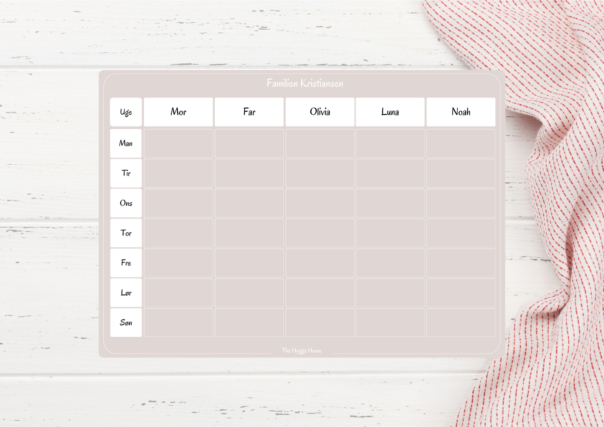 Weekly Planner - Large