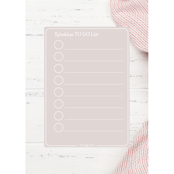 Magnetic To Do List in Dusty Rose