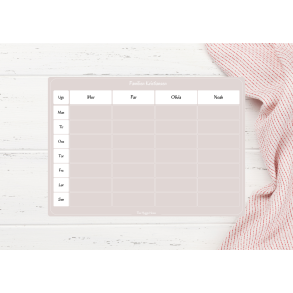 Magnetiske Ugeplan i Dusty Rose