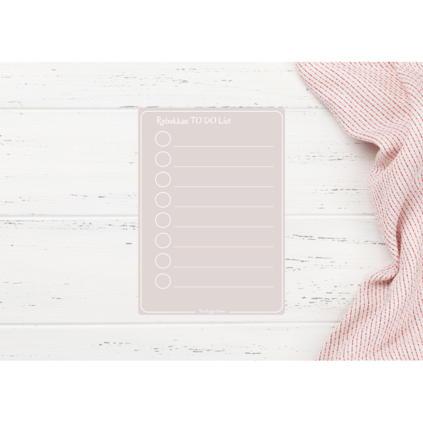 Magnetiske To-Do Liste i Dusty Rose