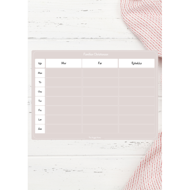 Magnetic Weekly Planner in Dusty Rose