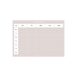 Magnetiske Ugeplan i Dusty Rose