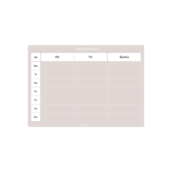 Magnetiske Ugeplan i Dusty Rose