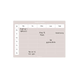 Magnetiske Ugeplan i Dusty Rose