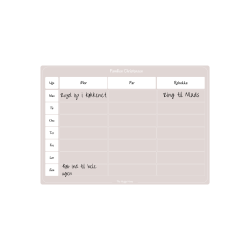 Magnetiske Ugeplan i Dusty Rose