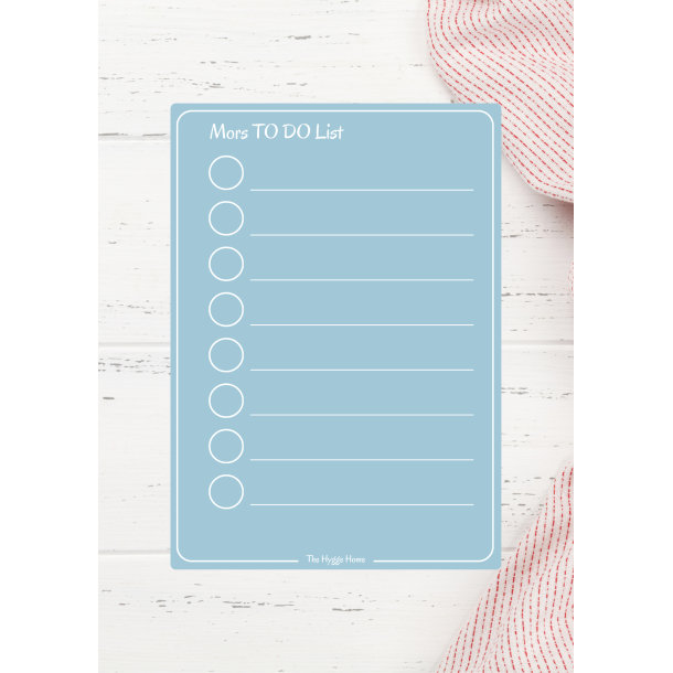 Magnetic To Do List in Pale Blue