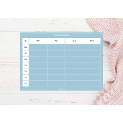 Magnetiske Ugeplan in Pale Blue