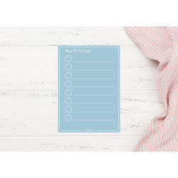 Magnetiske To-Do Liste in Pale Blue