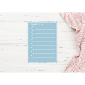 Magnetiske To-Do Liste in Pale Blue