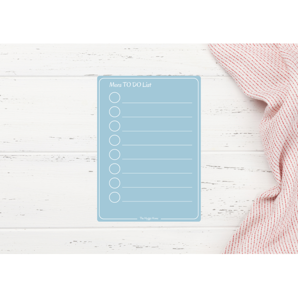 Magnetiske To-Do Liste in Pale Blue