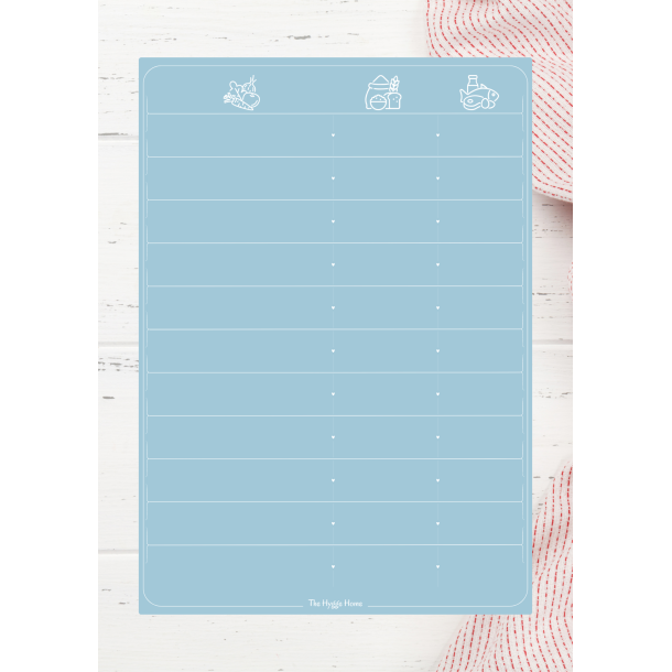 Magnetic Meal Planner in Pale Blue