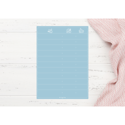 Magnetiske Madplan i Pale Blue