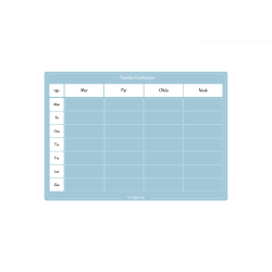 Magnetiske Ugeplan in Pale Blue