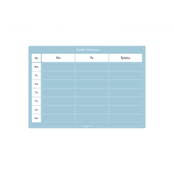 Magnetiske Ugeplan i Pale Blue