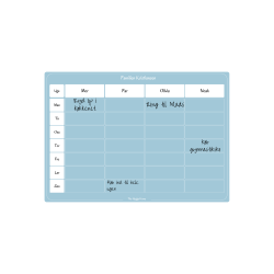 Magnetiske Ugeplan in Pale Blue