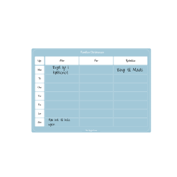 Magnetiske Ugeplan i Pale Blue