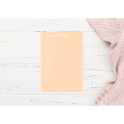 Magnetiske To-Do Liste in Pale Peach
