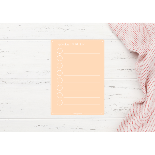 Magnetiske To-Do Liste in Pale Peach