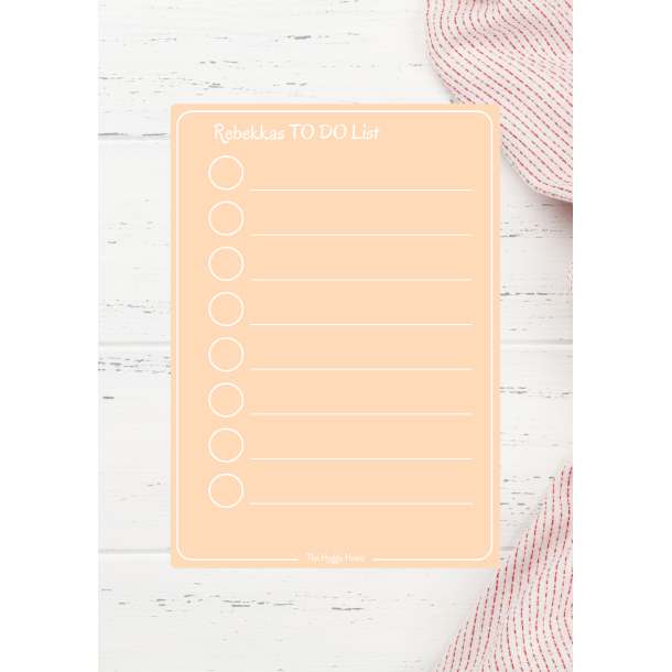 Magnetic To Do List in Pale Peach