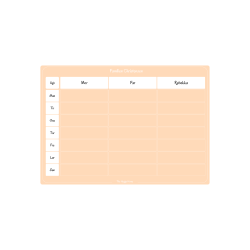 Magnetiske Ugeplan i Pale Peach