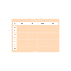 Magnetiske Ugeplan i Pale Peach