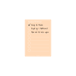 Magnetiske To-Do Liste in Pale Peach