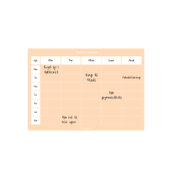 Magnetiske Ugeplan in Pale Peach