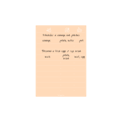 Magnetiske Madplan i Pale Peach