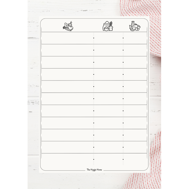 Magnetic Meal Planner in Snow White